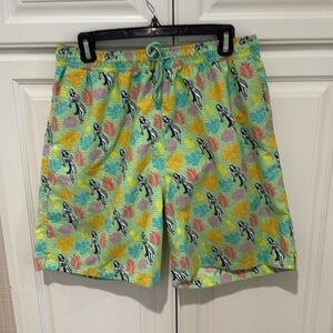 Peter Millar swim trunks lined with pockets mens sz L